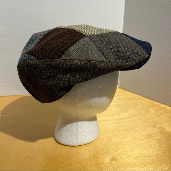 Hanna Hats NWT Donegal Ireland Wool Patchwork Newsboy Size XL - Picture 3 of 10